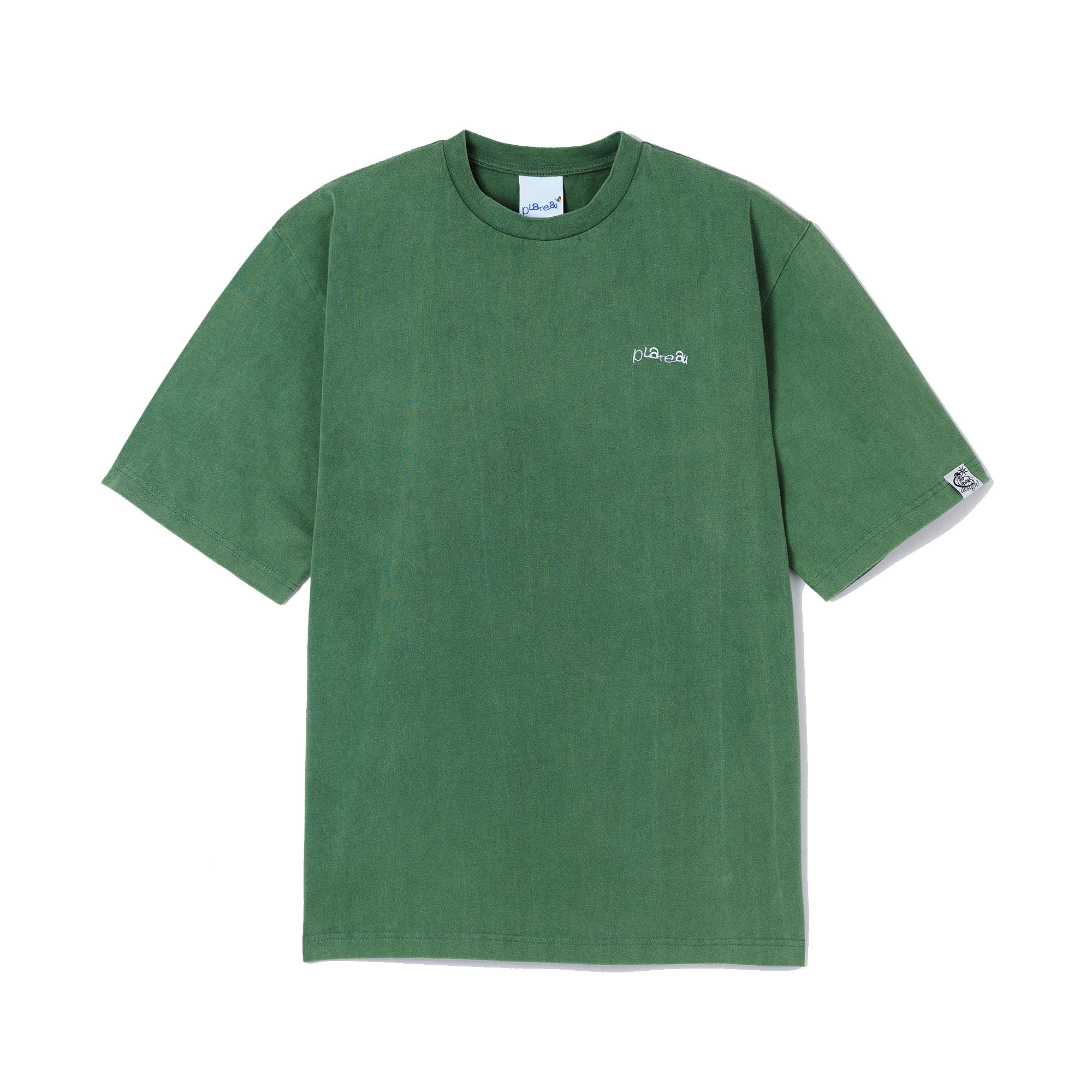 PLATEAU STUDIO / shishu logo washed tee - dye green