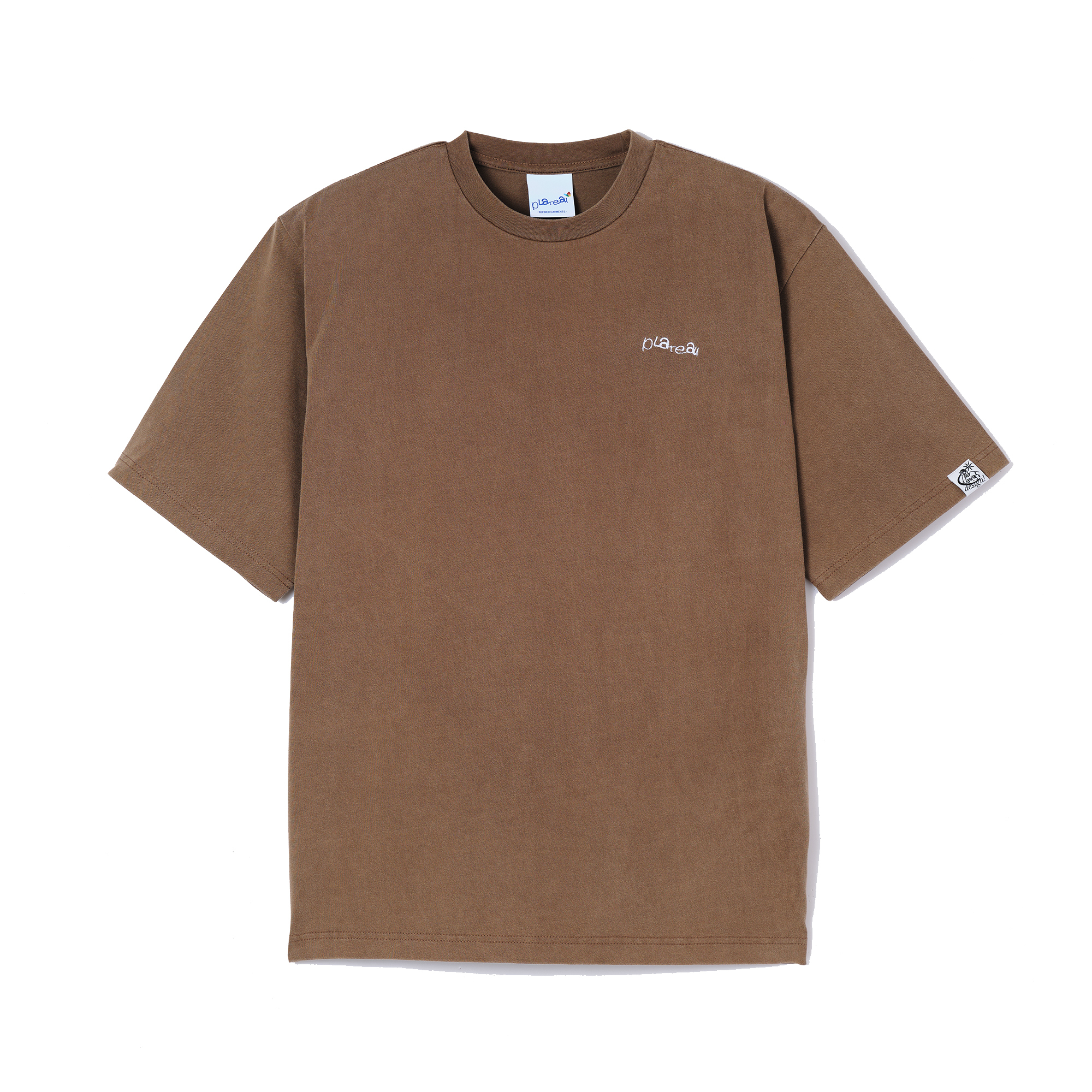 PLATEAU STUDIO / shishu logo washed tee - dye brown