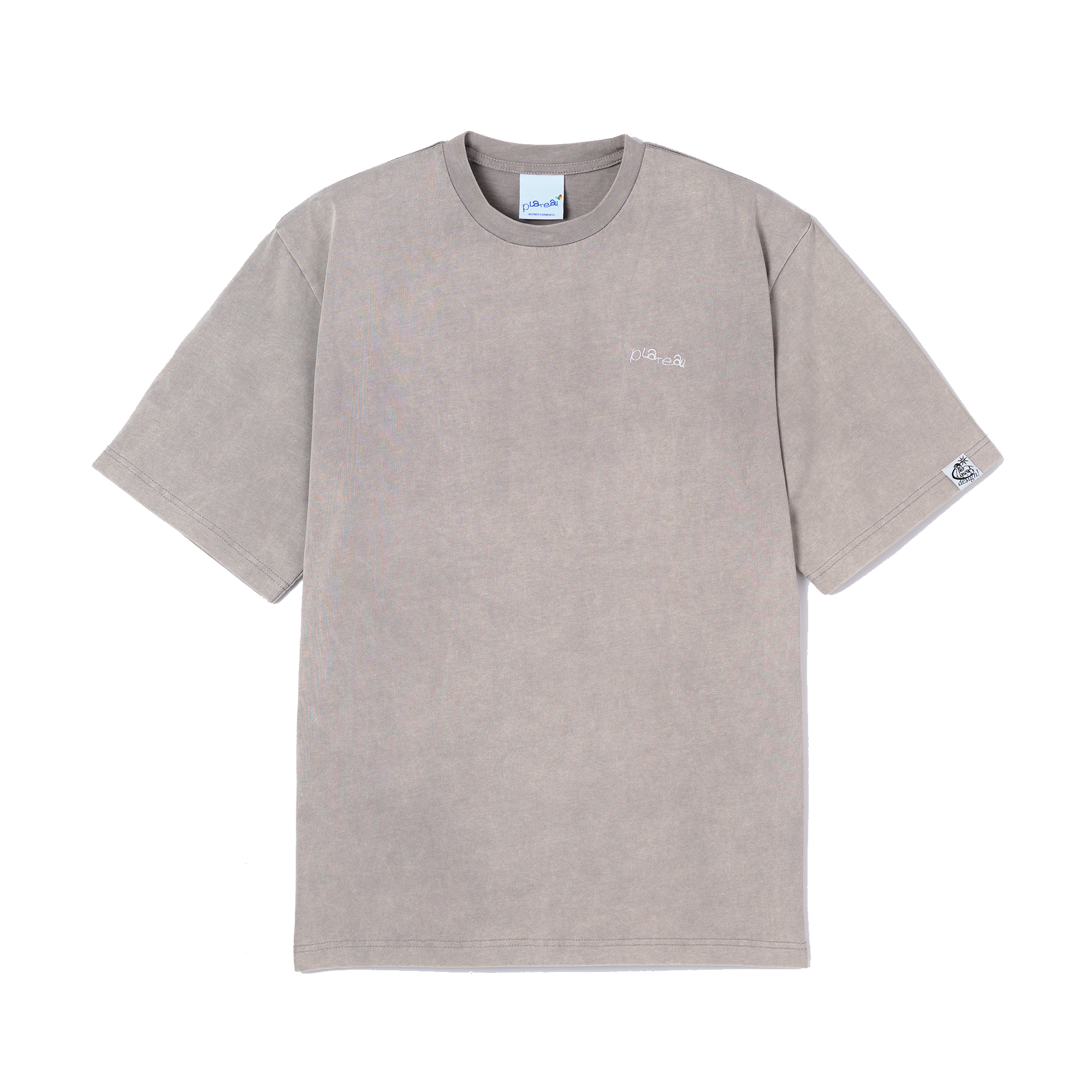 PLATEAU STUDIO / shishu logo washed tee - dye gray