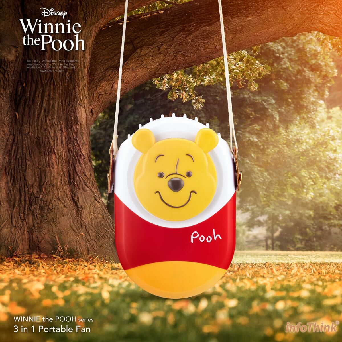 infoThink 米奇系列三合一頸掛式風扇