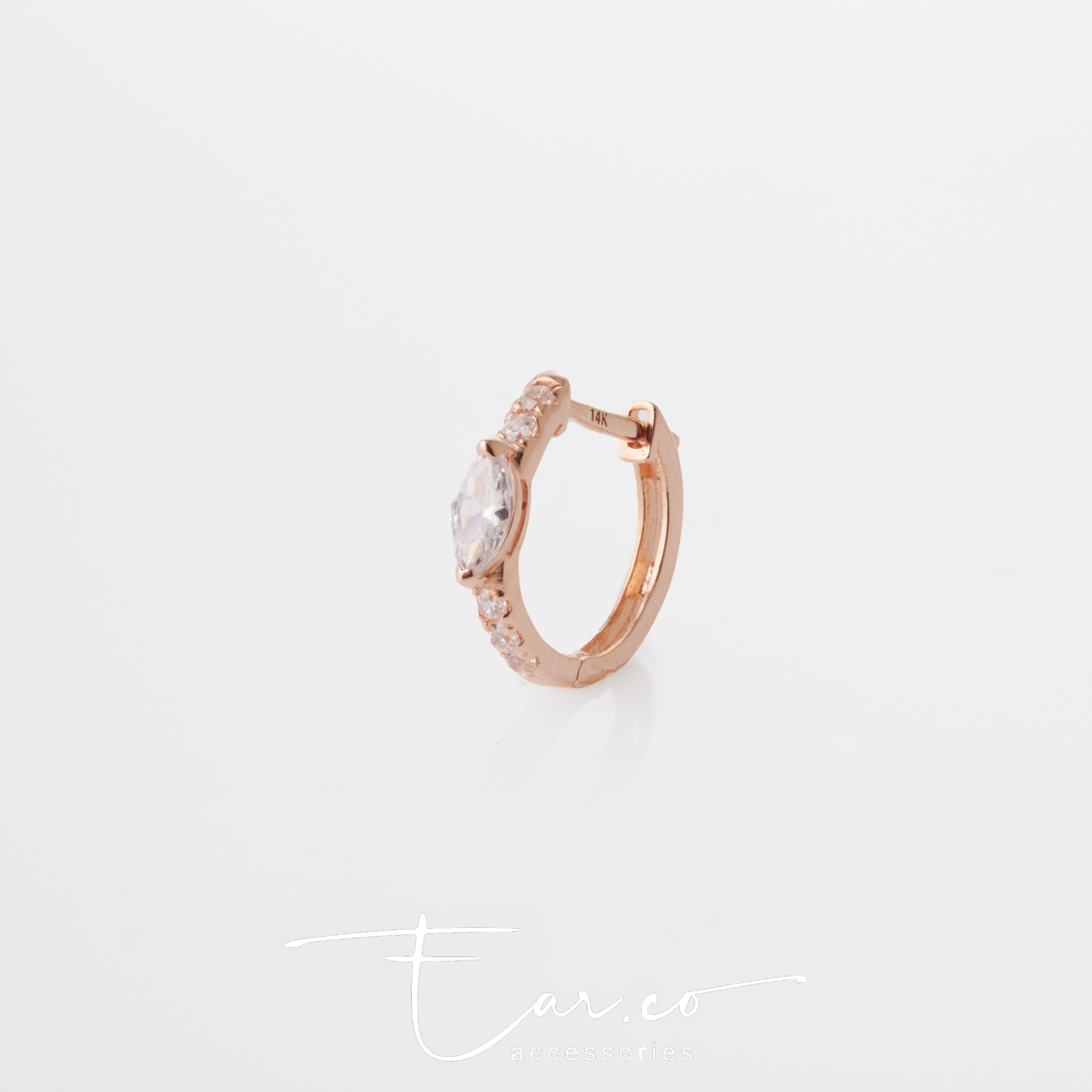 H01 Hoop (單隻) - 14K SOLID GOLD