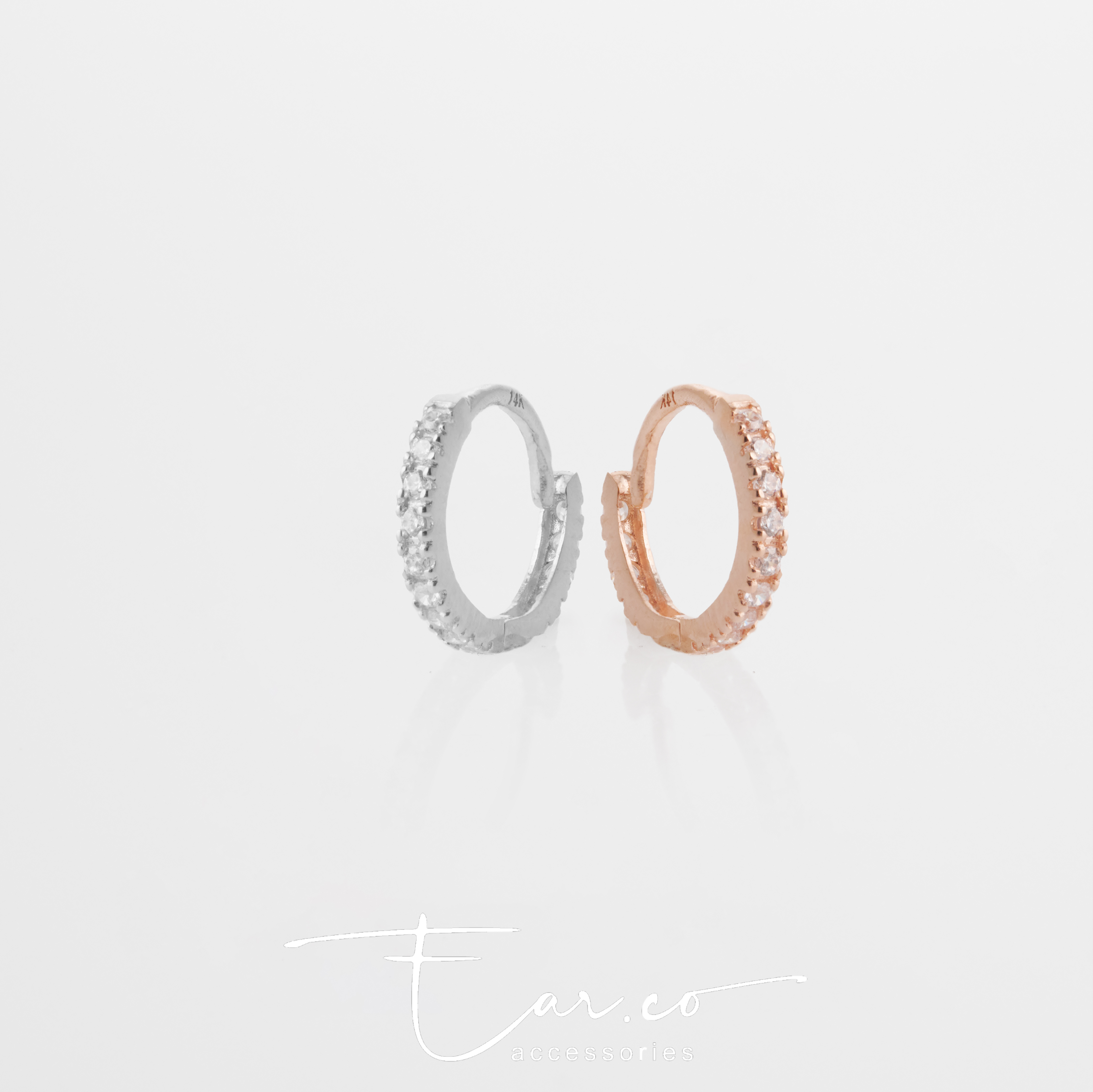 H04 Hoop (單隻) - 14K SOLID GOLD