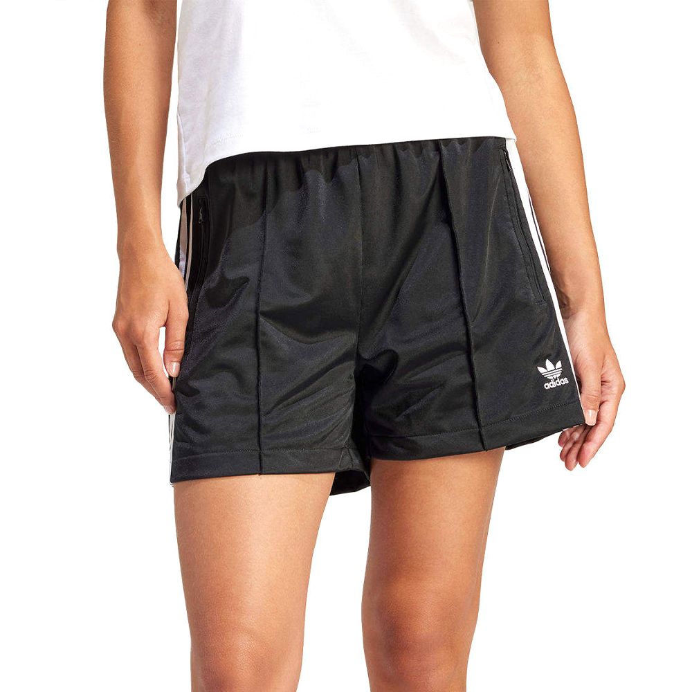 Adidas Firebird Short 女款 黑色 寬鬆 鬆緊 腰身 側面拉鍊口袋 運動 短褲 IU2425