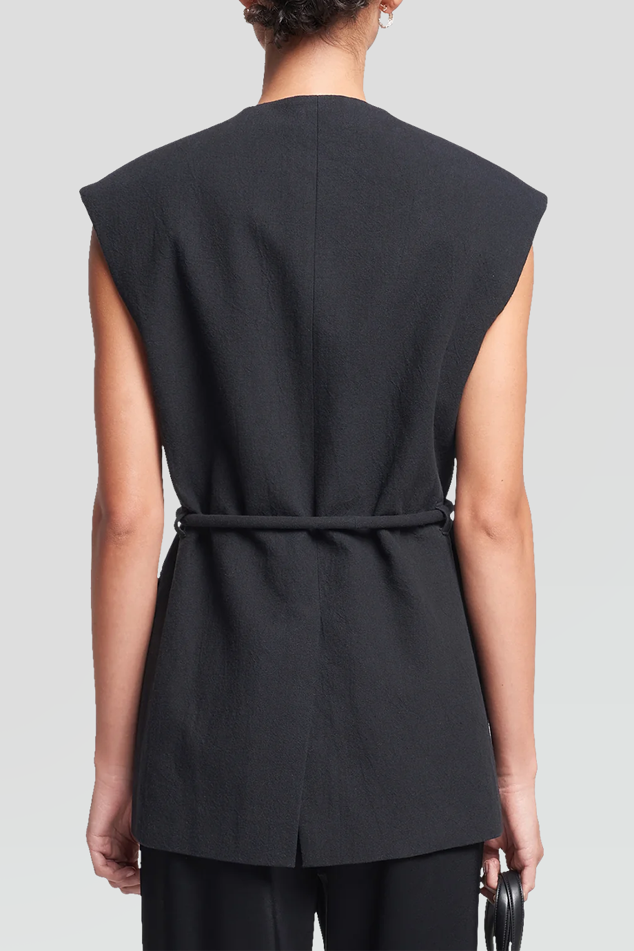 Nanushka｜ASTRID 寬肩排釦綁帶西裝背心