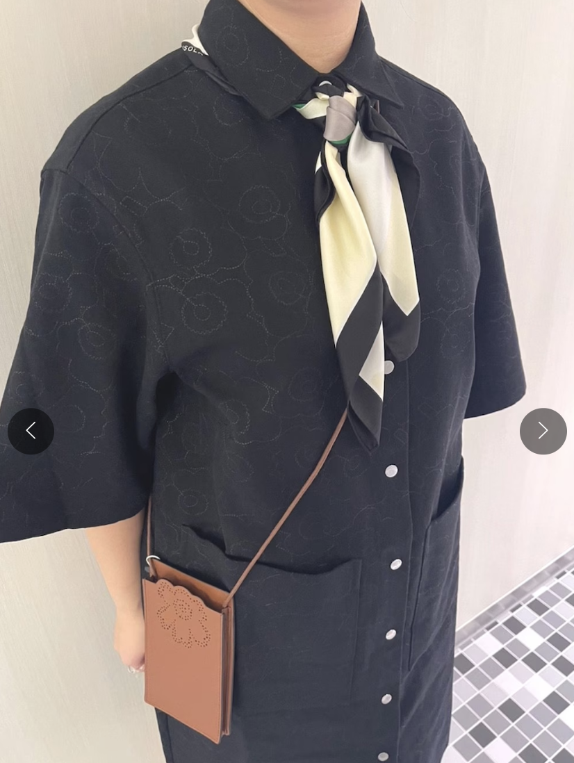 代購現貨 ｜ marimekko 黑色暗花長恤衫裙 | Mitta Mini Piirto Unikk