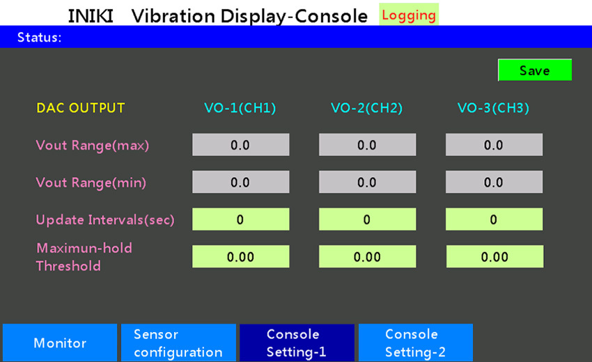 INIKI,震動量測系統,顯示介面