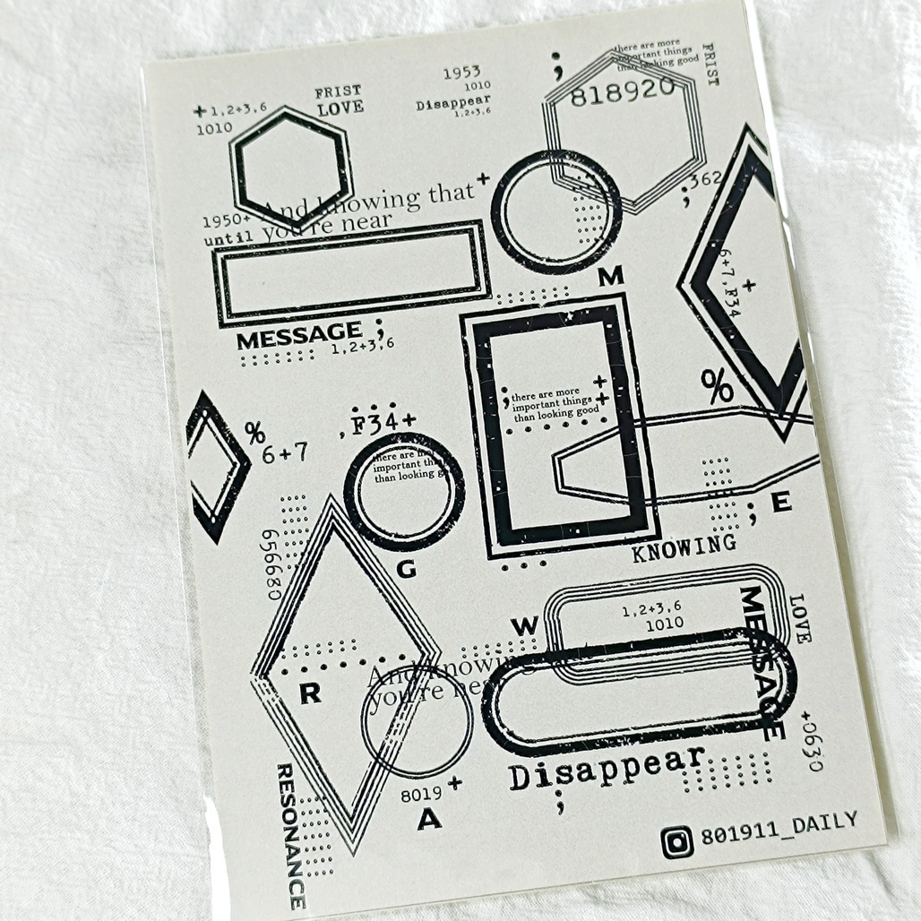 安安．Round stickers 框與字小圓貼 割型貼紙