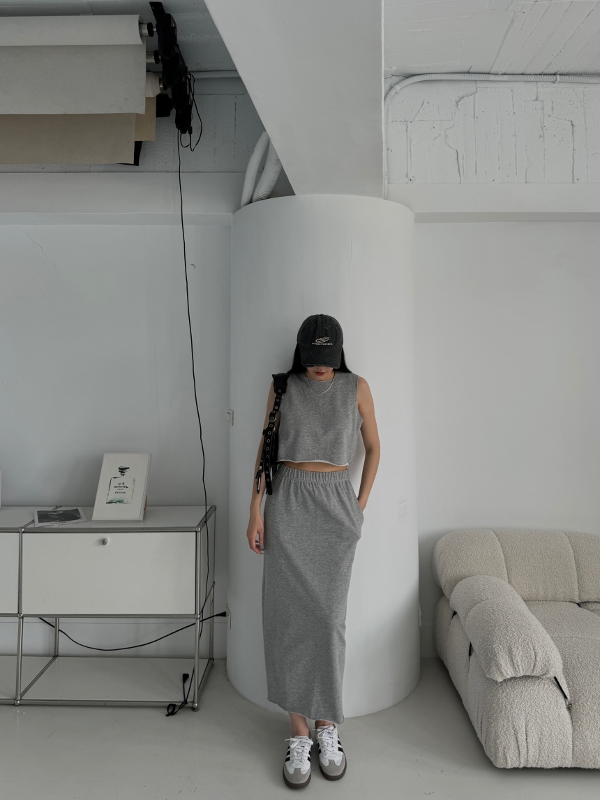 棉質二件式背心休閒套裝*3色