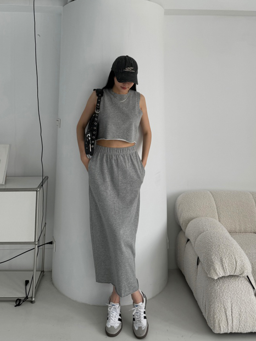 棉質二件式背心休閒套裝*3色