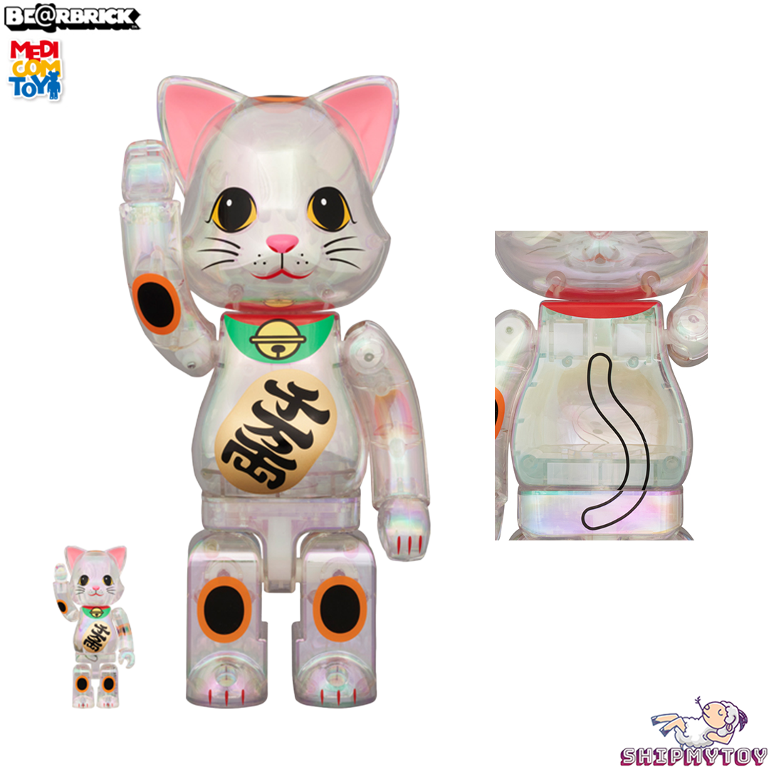 NY@BRICK 招き猫 千万両 透明メッキ 100％ & 400％