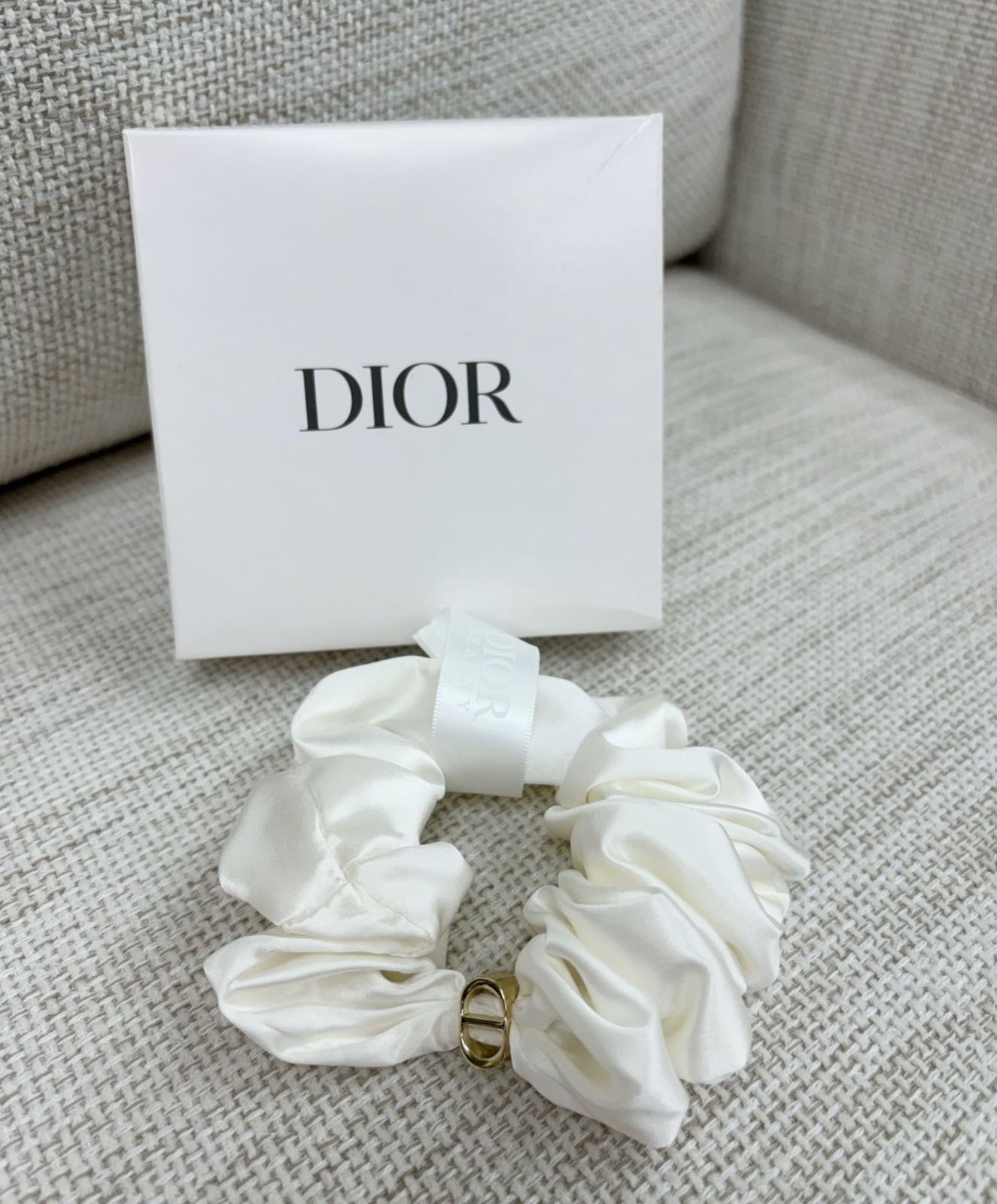 Dior  Beauty VIP贈品髪圈 白色 -M