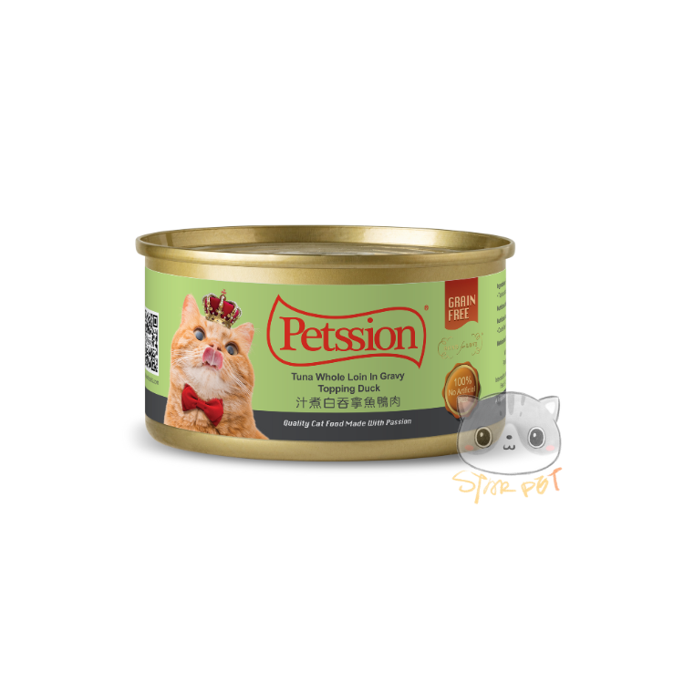 Petssion Tuna whole loin in gravy topping Duck Cat Wet Food 80g x 24