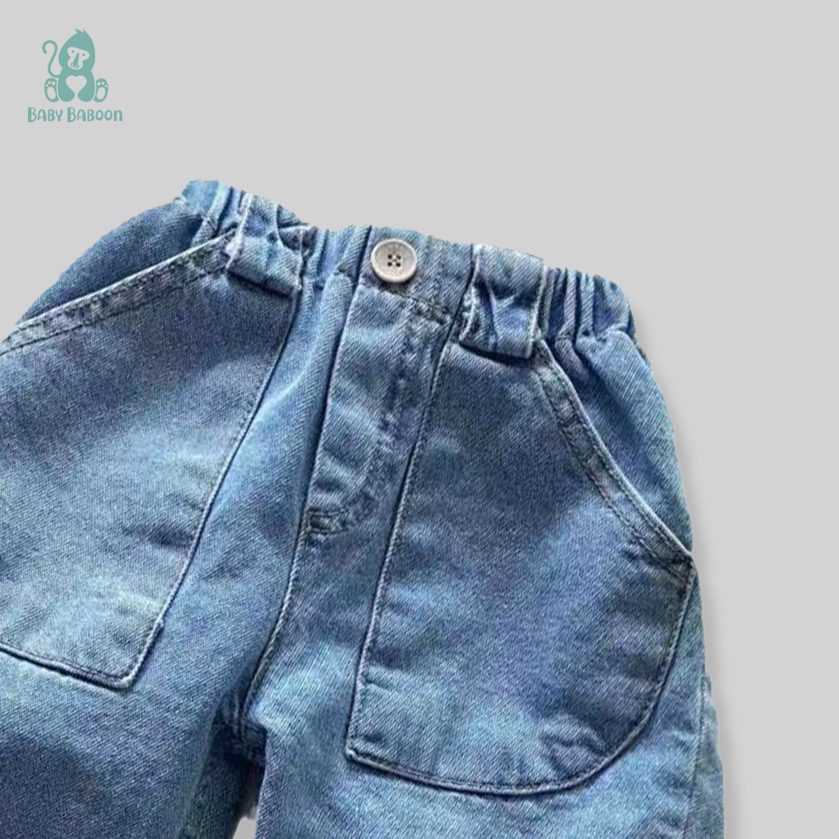 雙口袋牛仔長褲