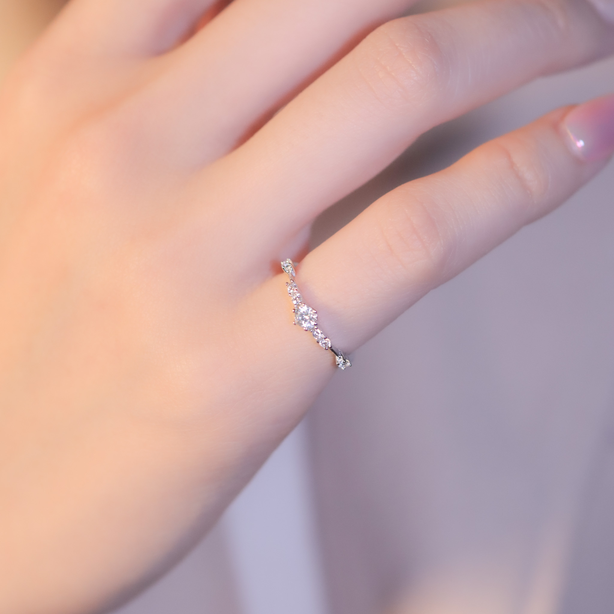 | 925純銀・白金 | 幸福小敘尾戒 | RI0643 |