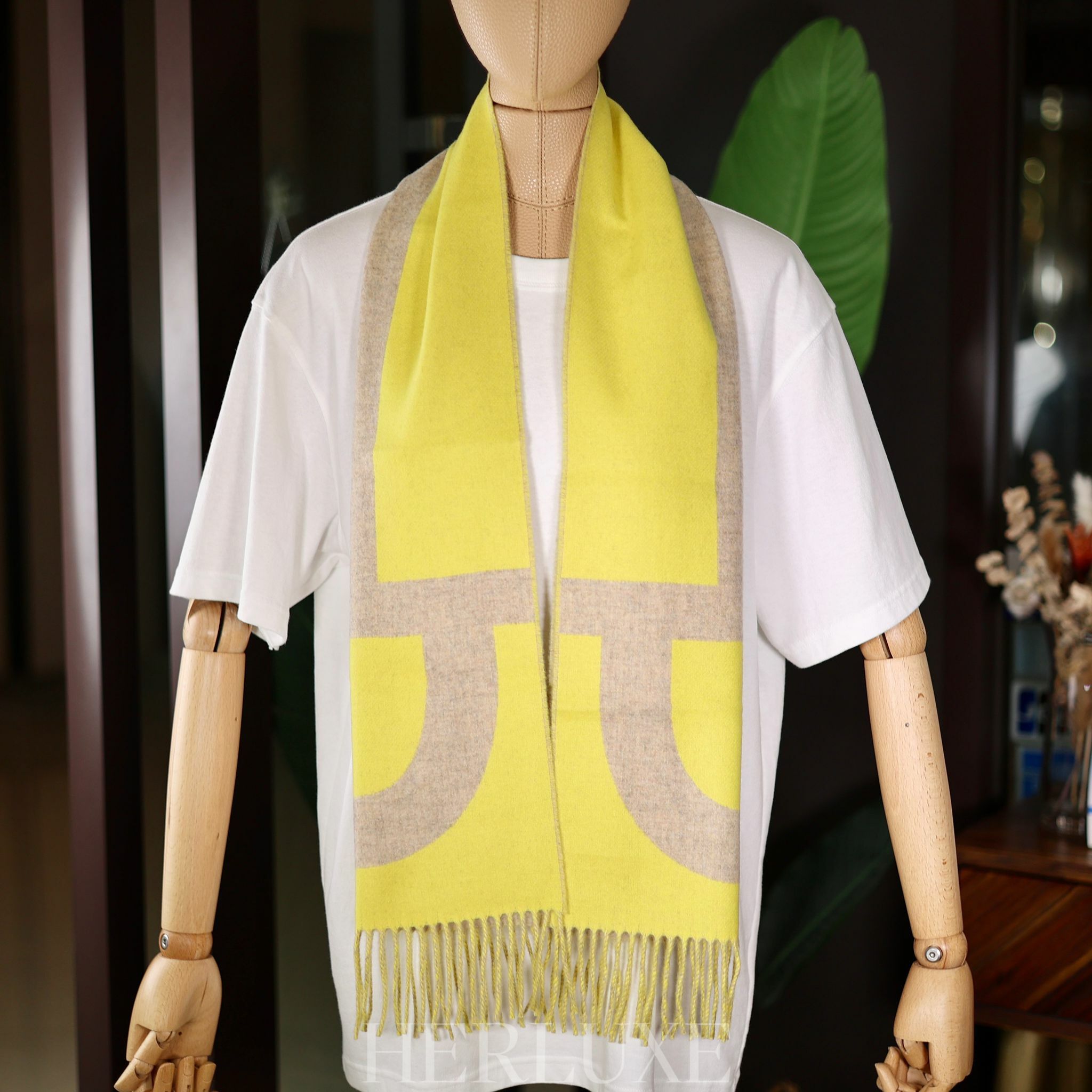 Casaque Grand Mors muffler 黃色 30 x 140 cm