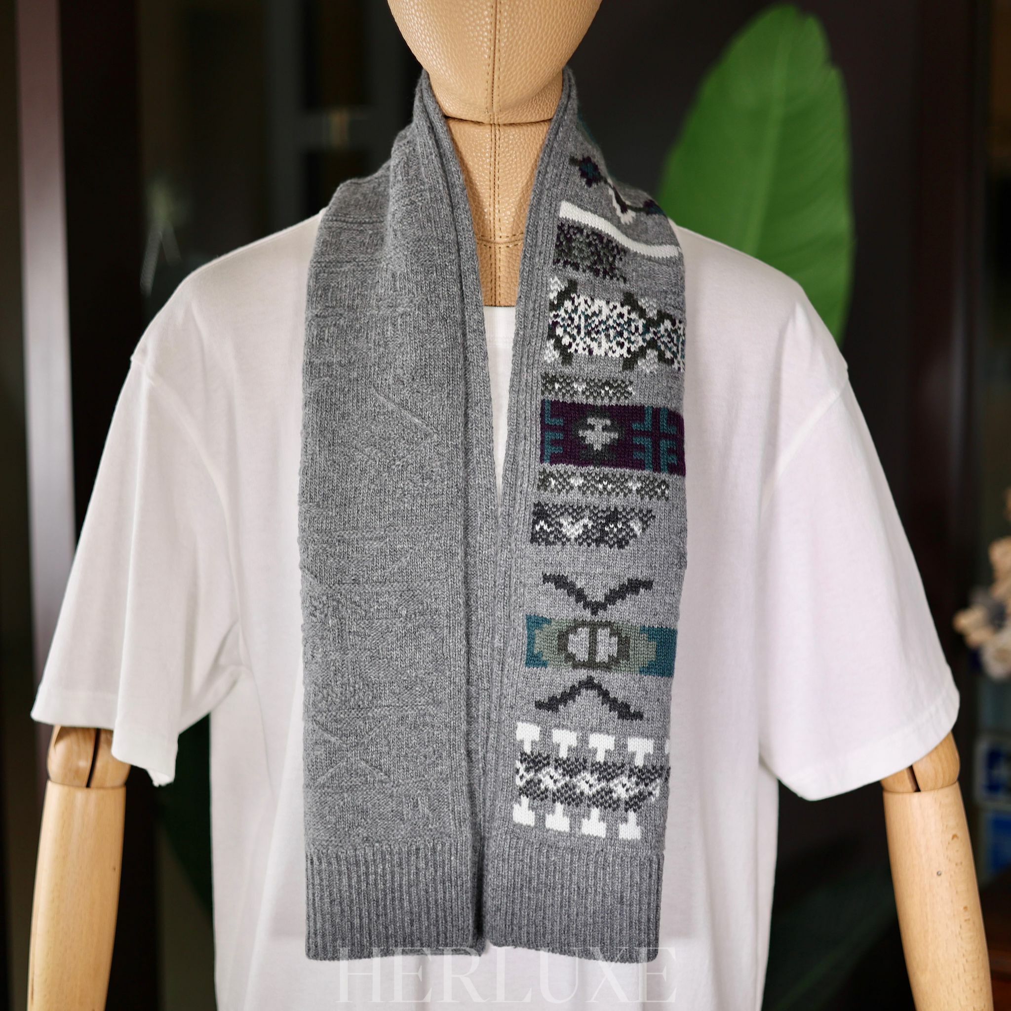 Echarpe 20x110cm 66% Laine/ 34% cashmere grey