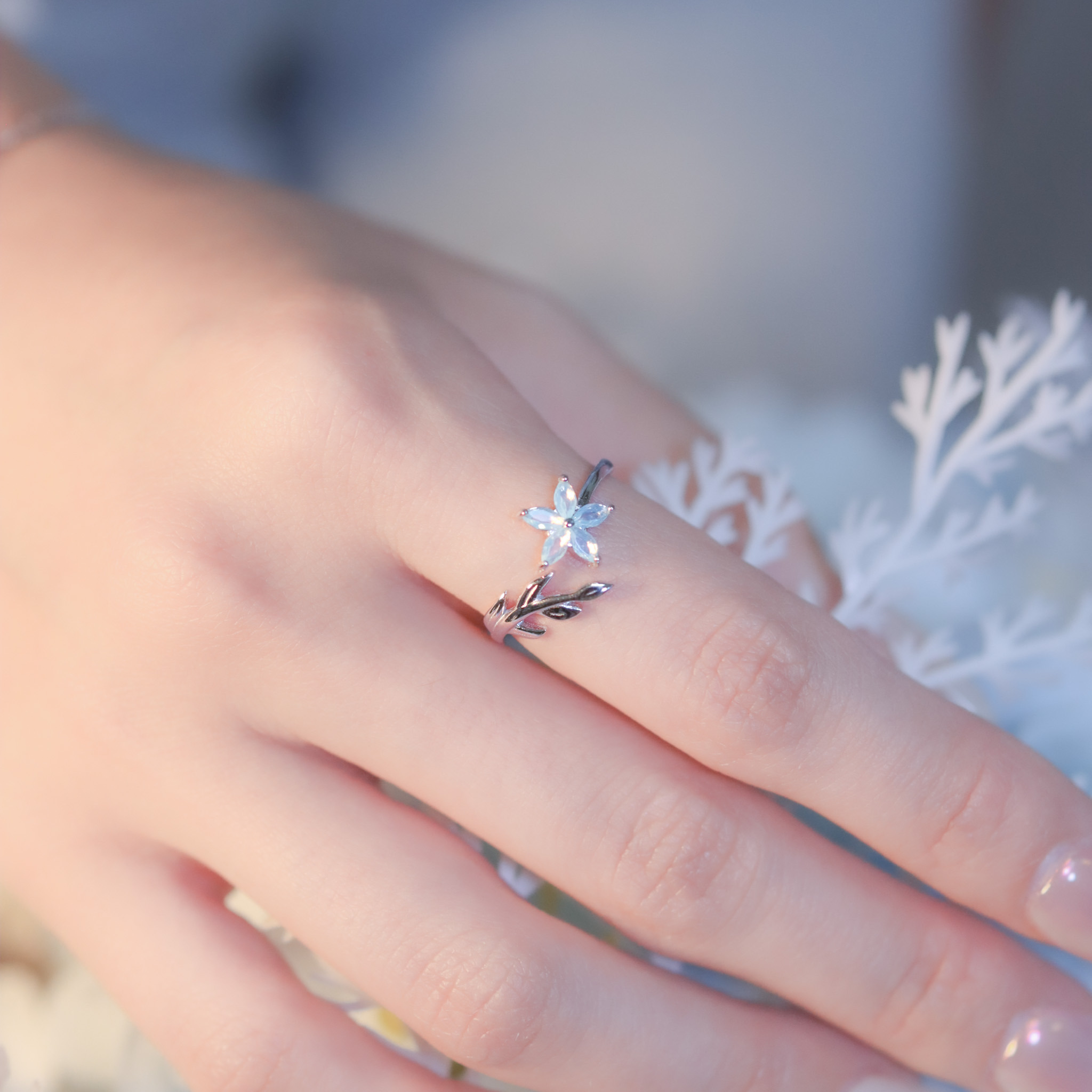 | 925 Silver・ White Gold | The Only Flower Ring  | RI0662 |