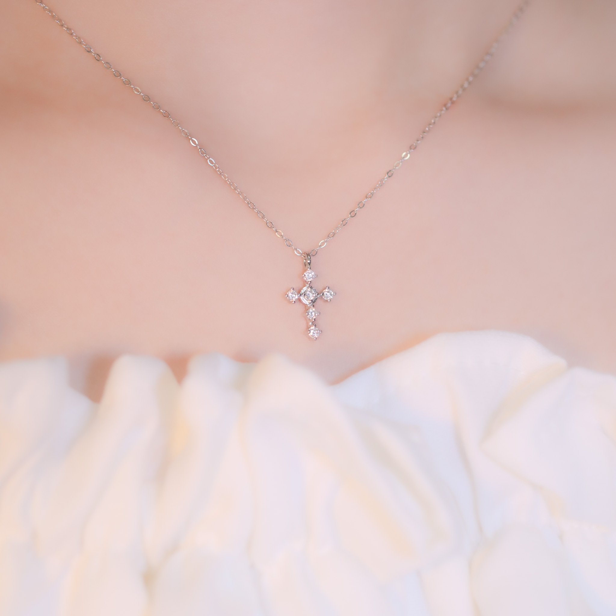 | 925 Silver・White Gold | Courage Of Belief Necklace | NE1090 |