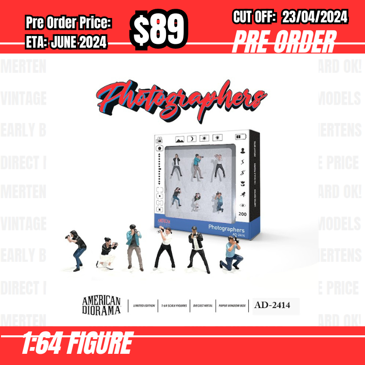 RS-$89   * American Diorama * 1:64 Figure - Photographers [OD10/04]