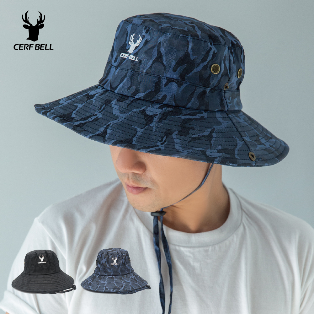 【肌涼】【Outdoor/戶外專業系列】鹿頭刺繡迷彩漁夫帽丨7AH0042