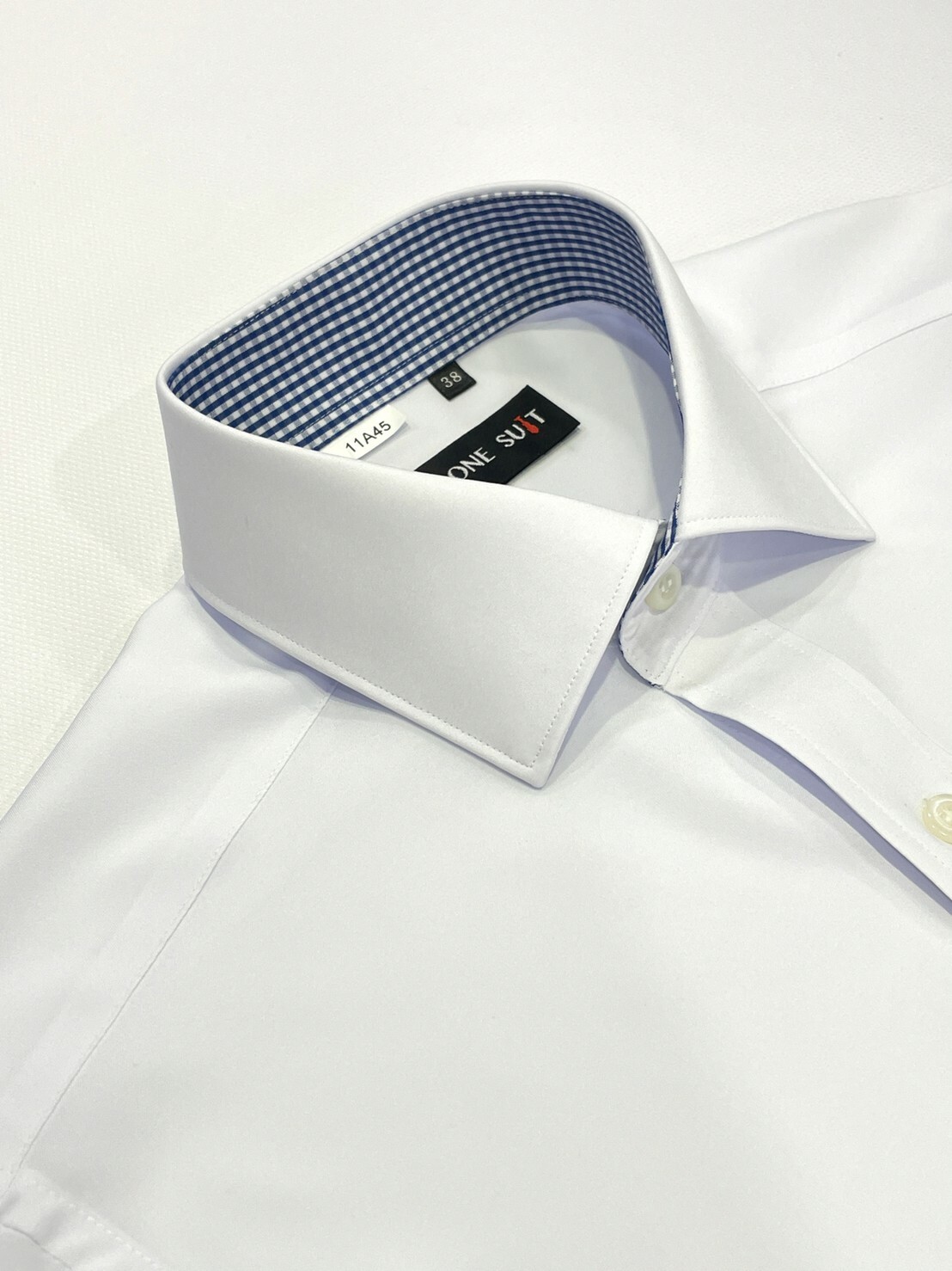 素色彈性配布白襯衫 6