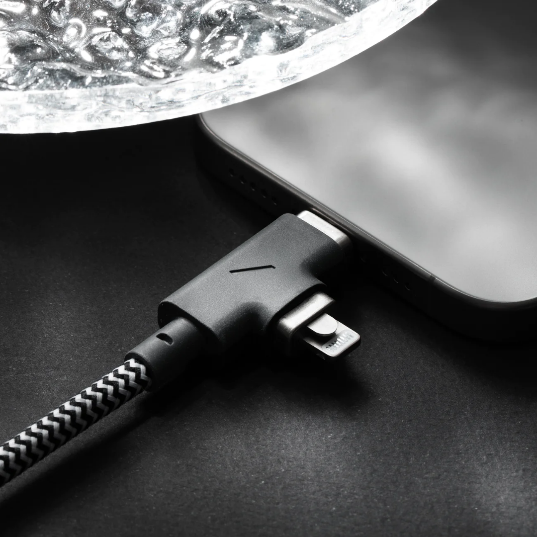 二合一 2.4公尺快充充電線-斑馬[C-C+L]