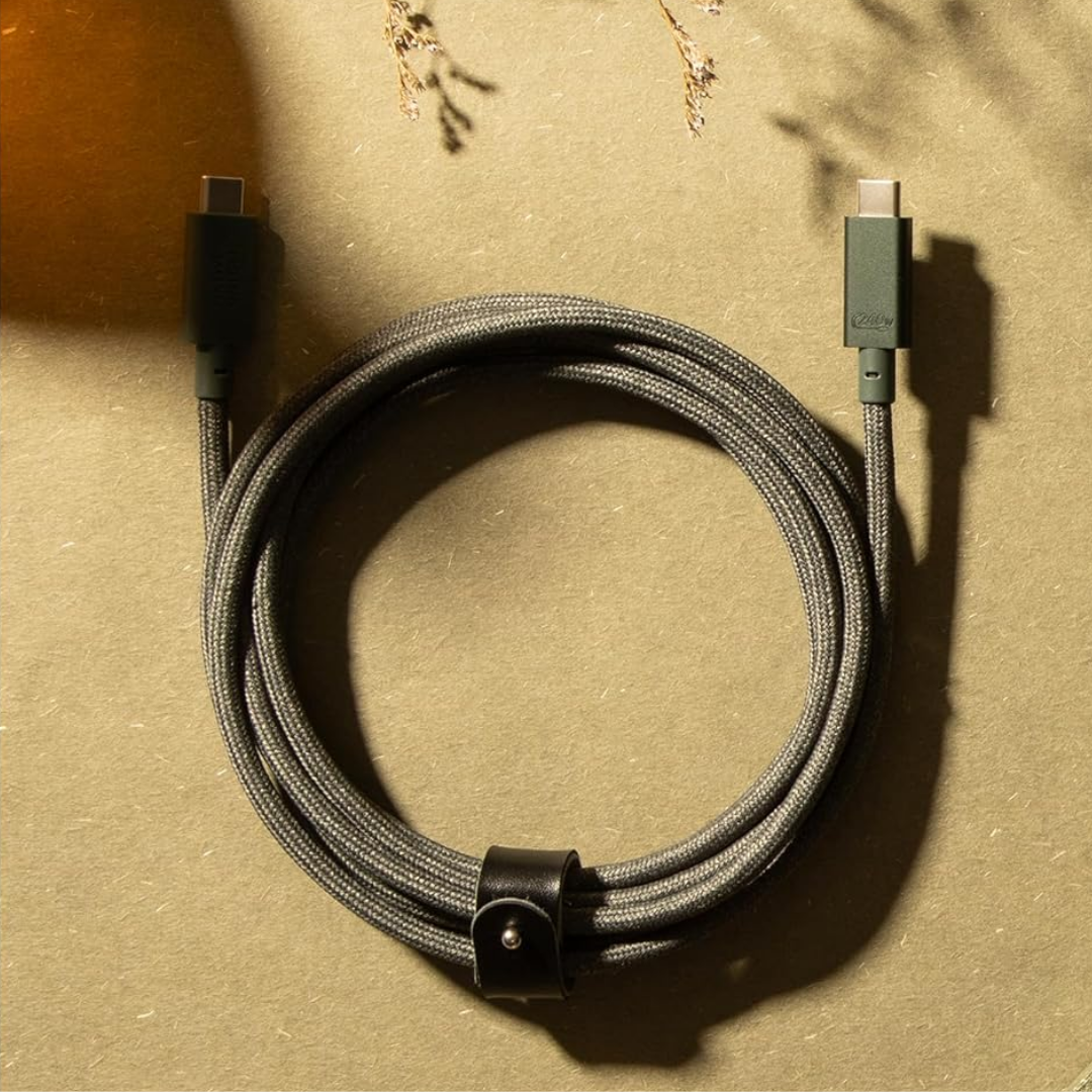 [C-C] 2.4公尺BELT快充充電線-石墨綠