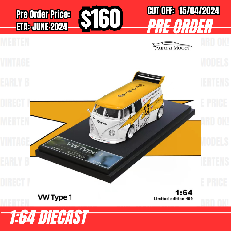 RS-$160  * Time Micro * 1:64 Volkswagen T1 White Flash [OD10/04]