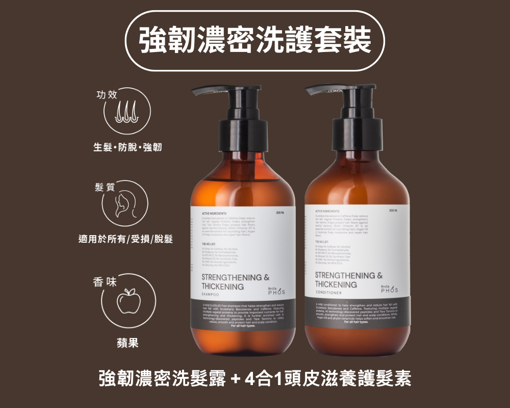 【洗護套裝】ArctaPHOS 強韌濃密洗髮露＋4合1頭皮滋養護髮素