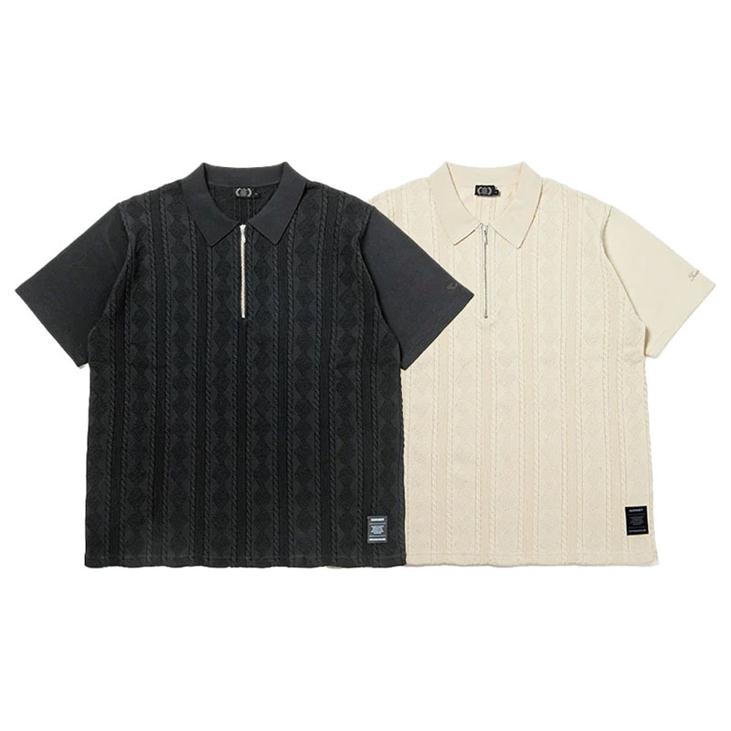 430 S/S JAQUARD KNIT POLO