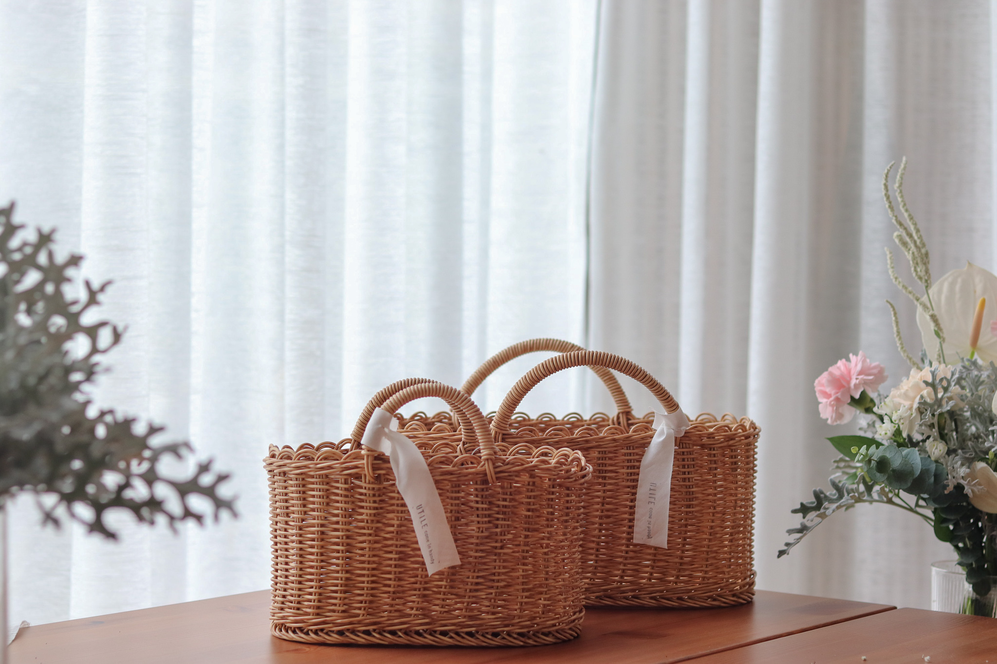 UTILE 可水洗 編織 提籃 淺色