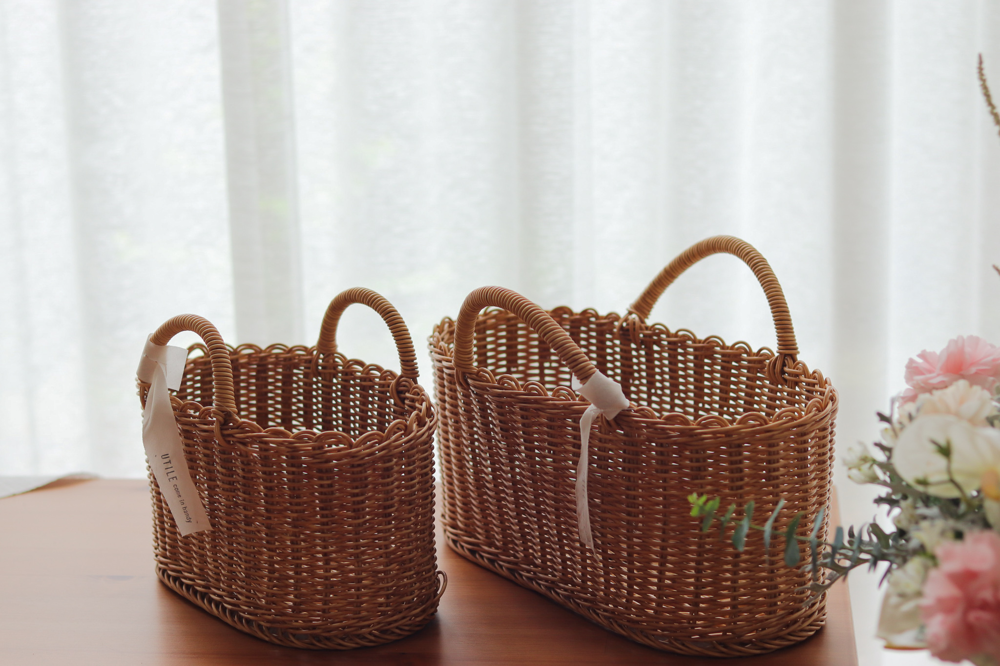 UTILE 可水洗 編織 提籃 淺色