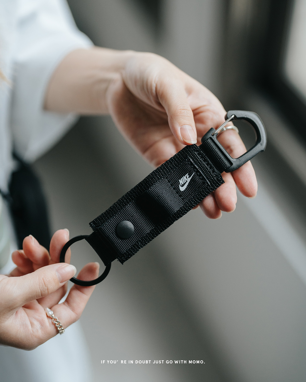 Nike Club 鑰匙扣環 黑 HF3594-091 / 灰 HF3594-007