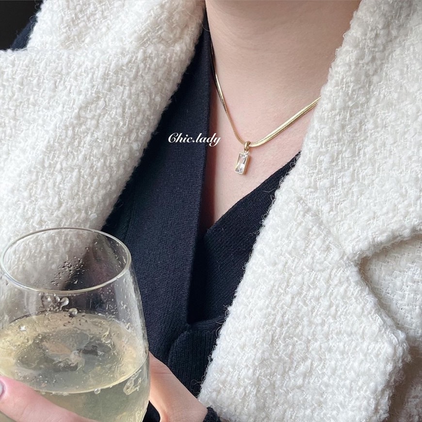 Necklace ｜歐美白鑽蛇骨鍊