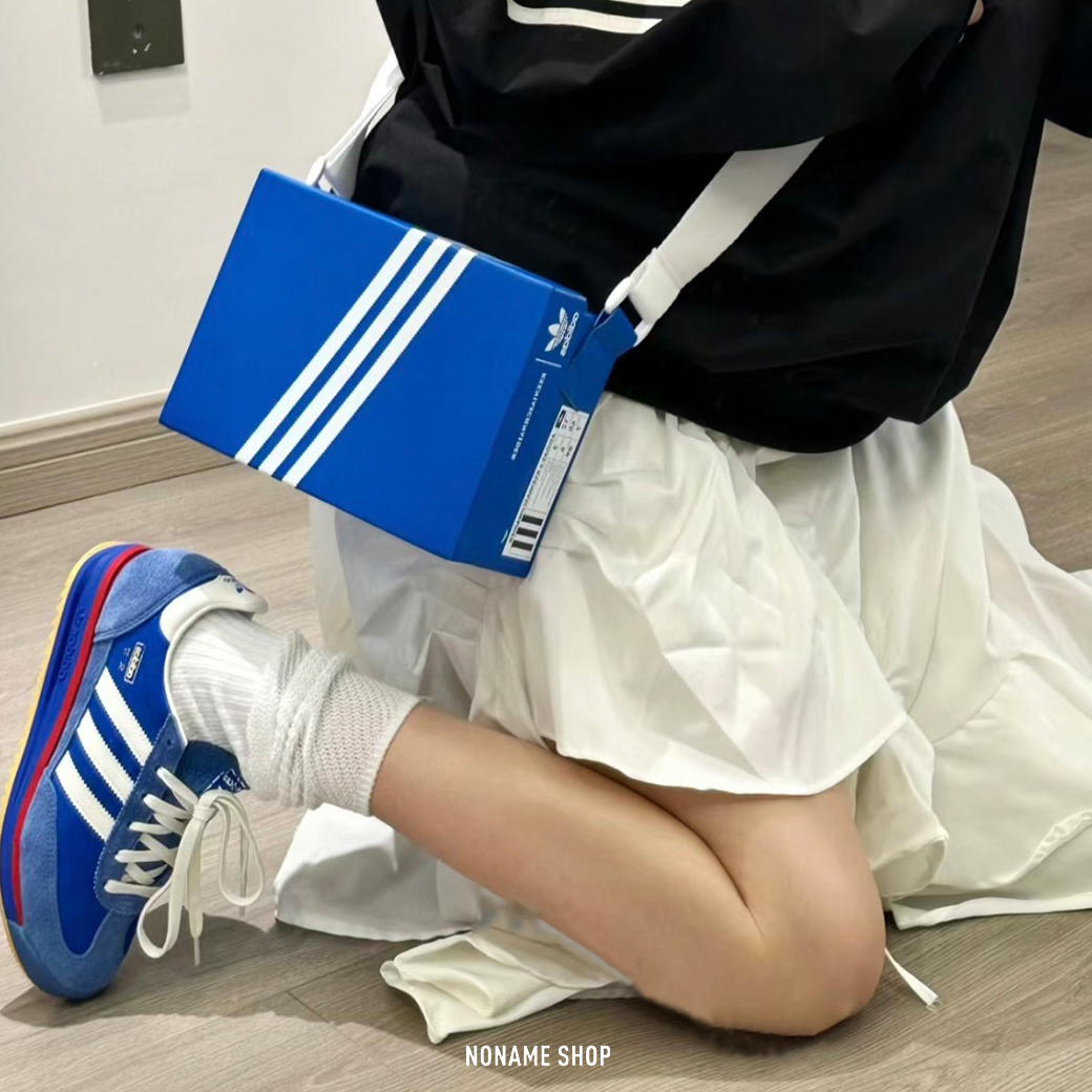 ADIDAS ORIGINALS x KSENIASCHNAIDER 聯名款 三葉草 鞋盒 斜背包 藍色
