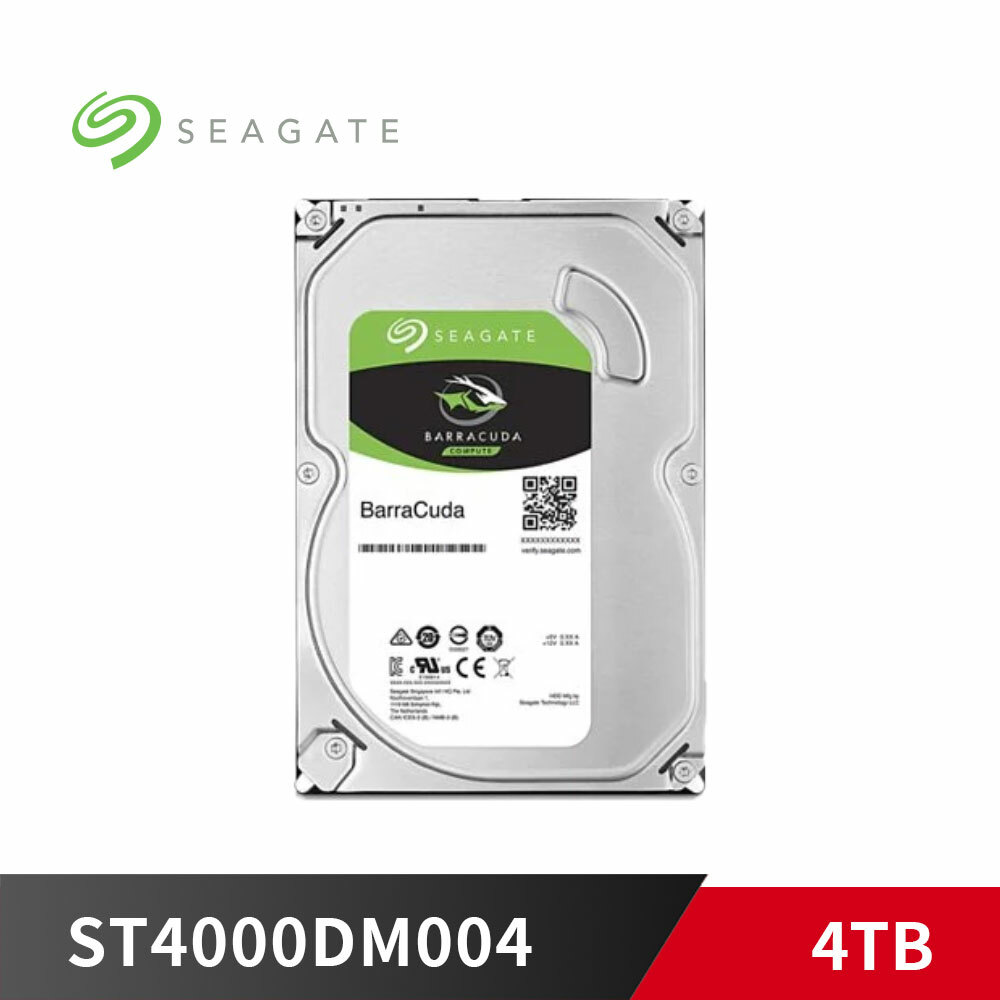《限量》希捷 4TB【 ST4000DM004 / 256M / 新梭魚】5400轉 / SATA3 / 3年保