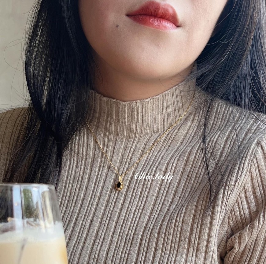 Necklace ｜香檳金黑鑽項鍊