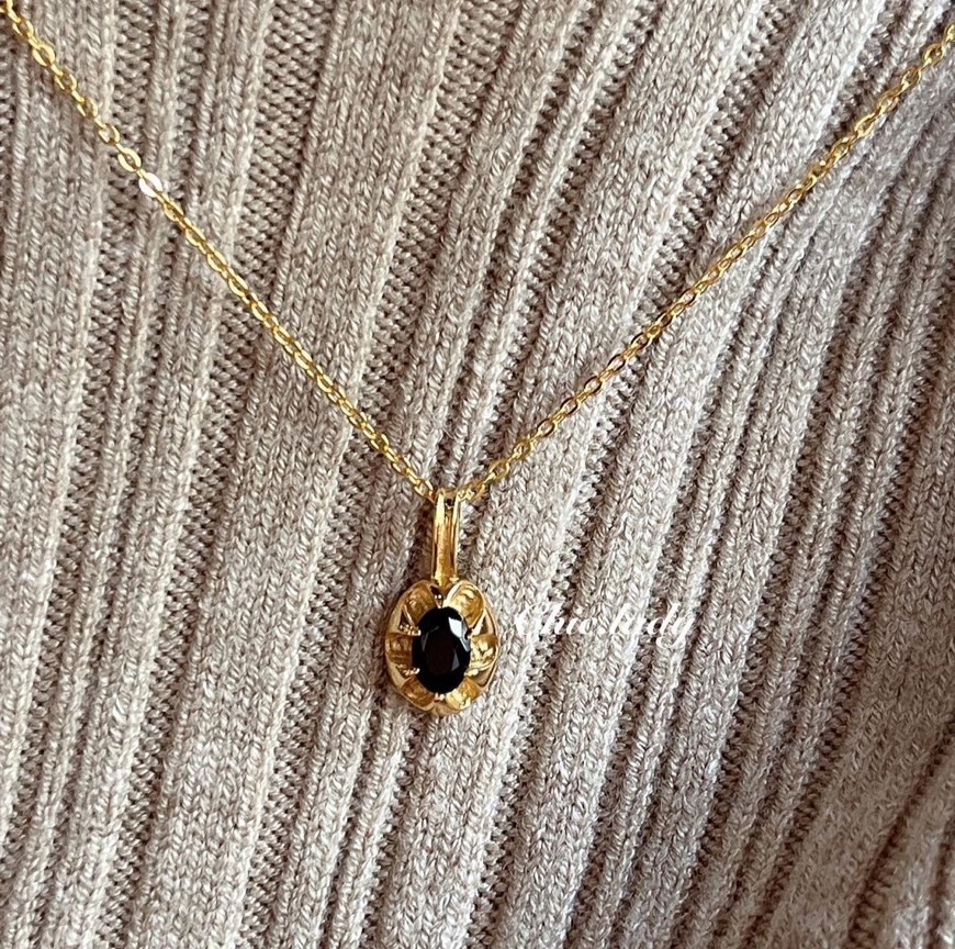 Necklace ｜香檳金黑鑽項鍊