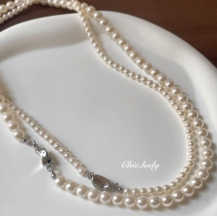 Necklace ｜銀色豌豆珍珠項鍊