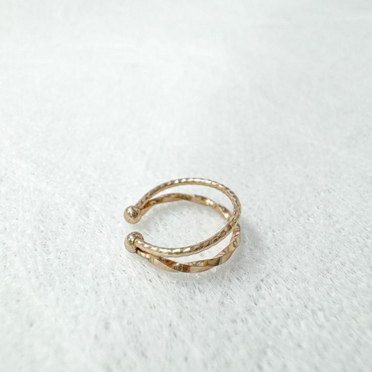 【me.luxe】K10雙圈耳骨夾(單耳)