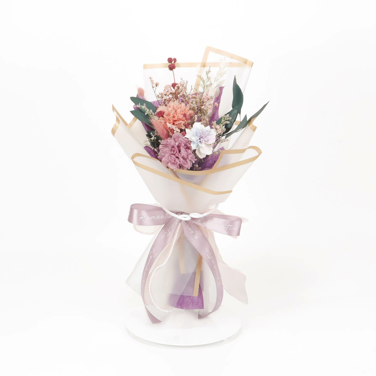 【馨馨念念】小型永生乾燥花束 - 氣質紫