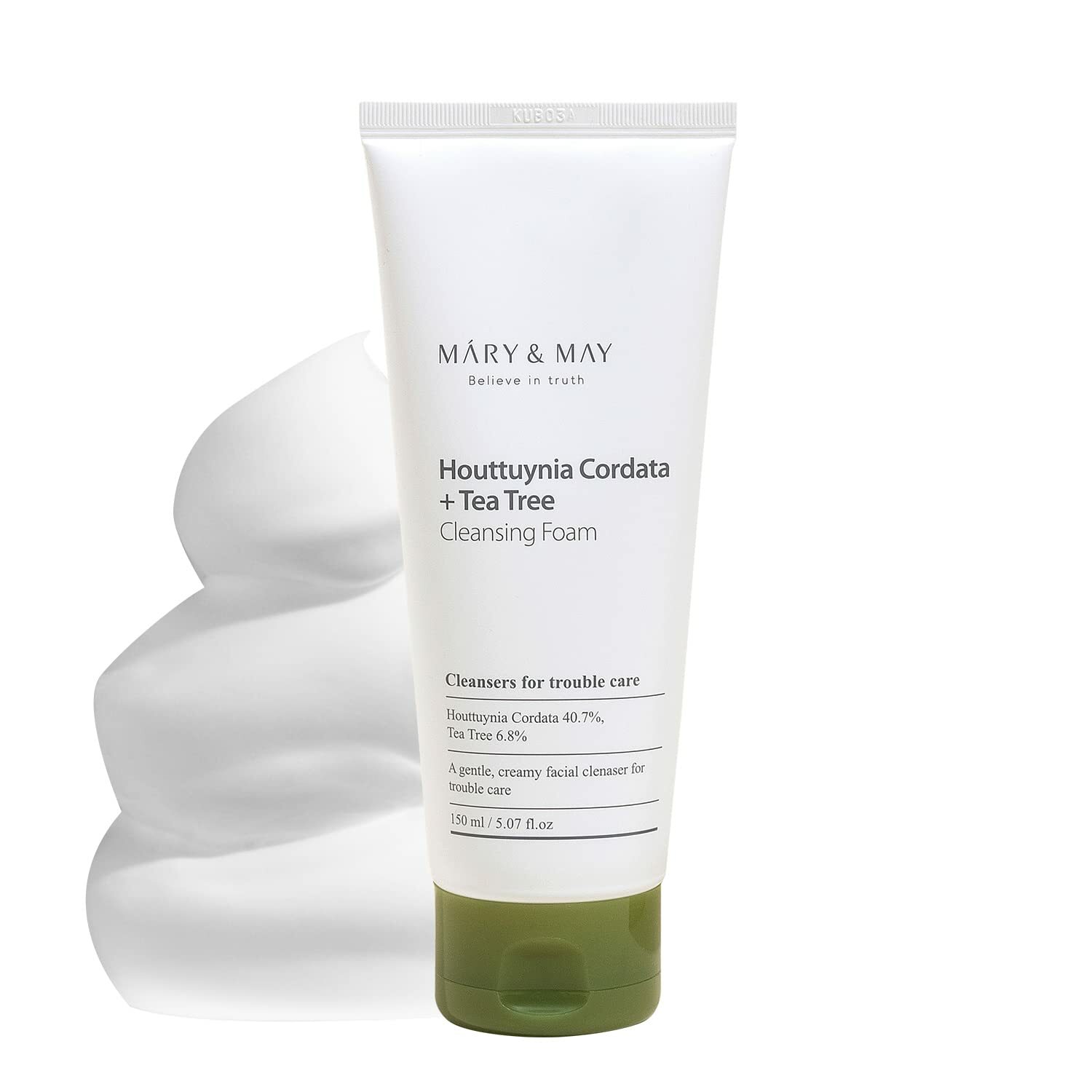 Mary&May Houttuynia Cordata + Tea Tree Cleansing Foam 150ml 8809670680978
