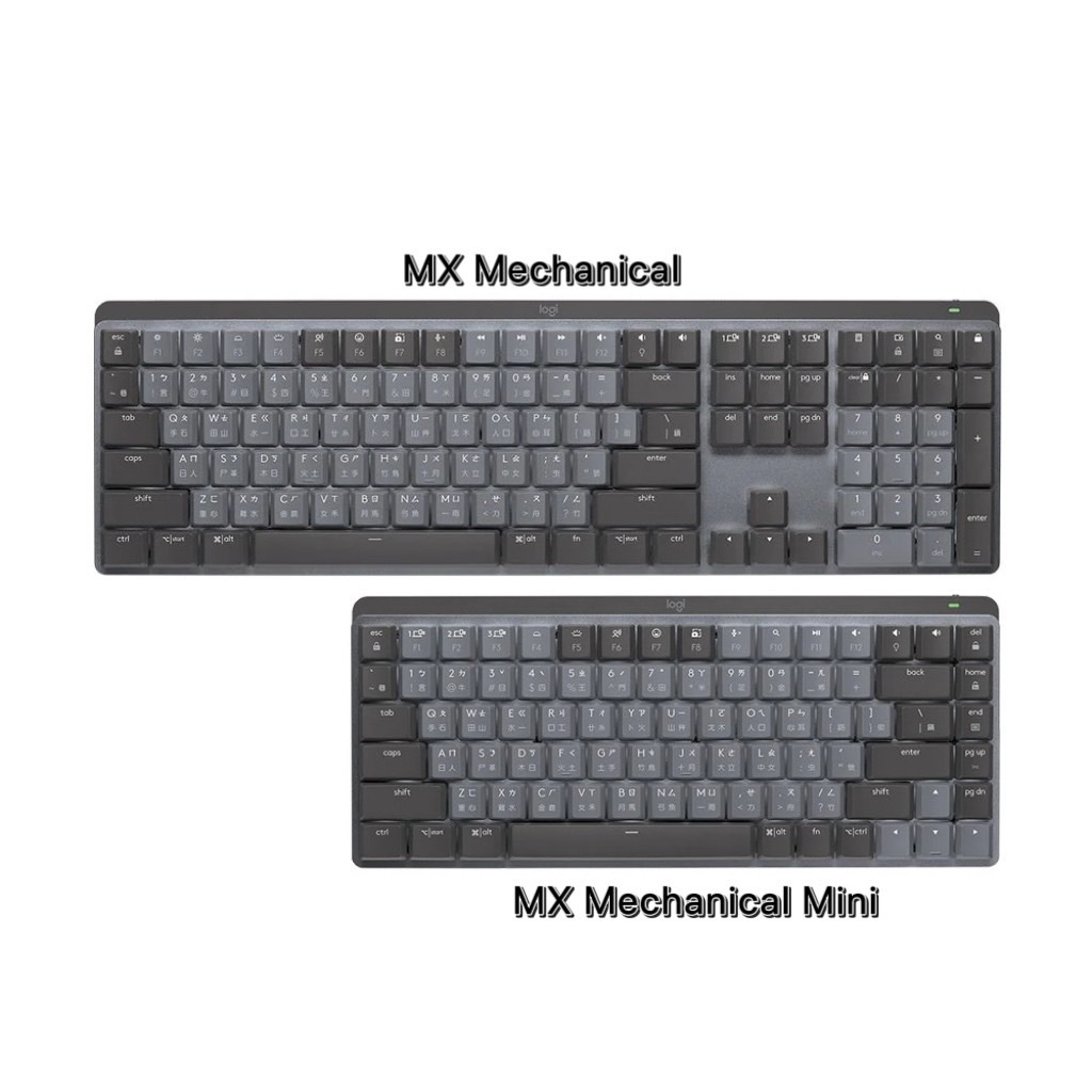 Logitech 羅技 MX Mechanical 全尺寸 MINI 精簡炫光高效鍵盤
