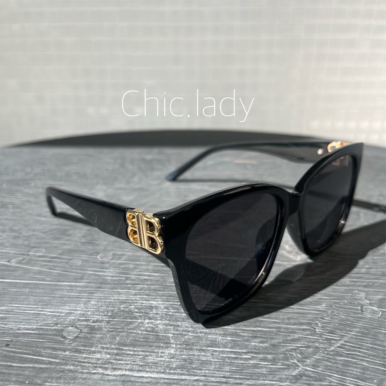 金屬雙B大鏡面墨鏡🕶️