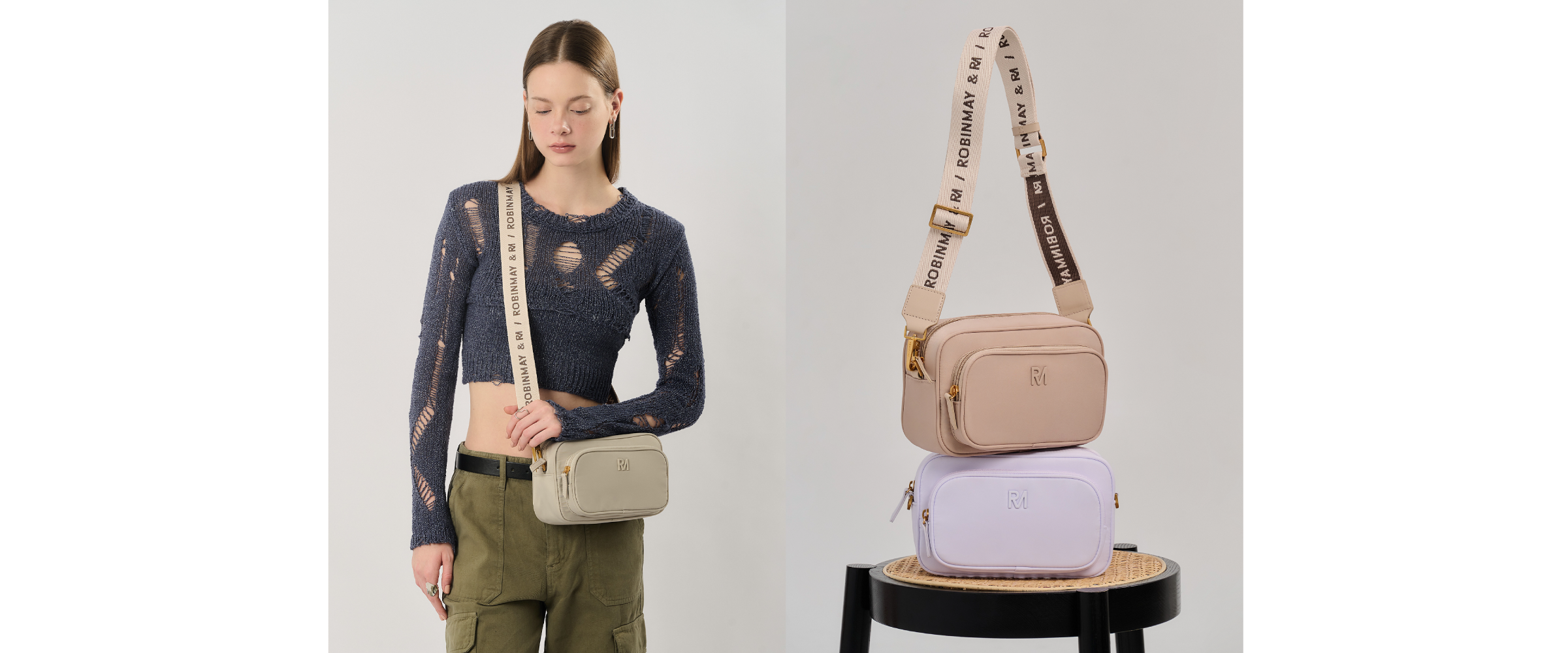 露營用輕便小包推薦，女用尼龍包- 瑞絲相機斜背包。