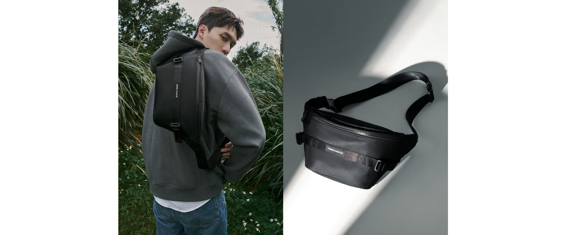 露營用輕便小包推薦，男用尼龍包-克里斯胸包。