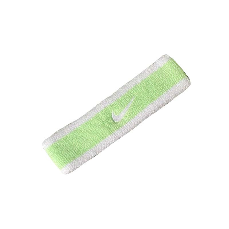 NIKE SWOOSH 運動頭帶 健身頭帶 運動 吸汗 透氣 白綠 男女 AC2285-117 [台灣現貨]