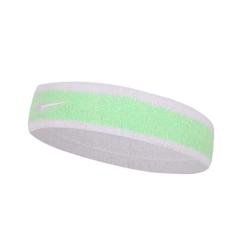 NIKE SWOOSH 運動頭帶 健身頭帶 運動 吸汗 透氣 白綠 男女 AC2285-117 [台灣現貨]