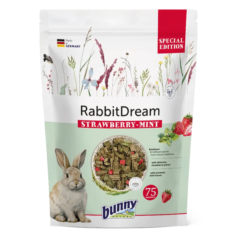 Bunny Nature 成兔糧 (草莓薄荷) - 1.5kg