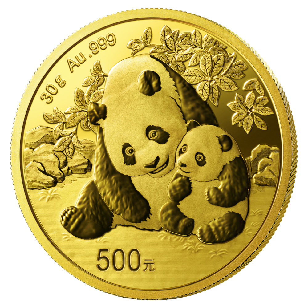 2024版熊貓貴金屬紀念幣30克圓形金質紀念幣